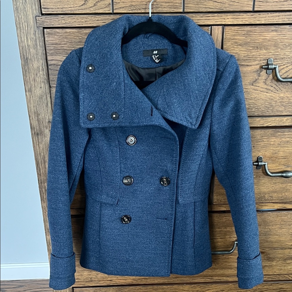 H&M Women's Navy Peacoat